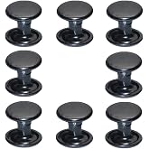 300sets Leather Rivets Double Cap Rivet Tubular Metal Studs Repairs Decoration Craft Accessories for Leather Craft Clothes Shoes Bags Belts (8mm Gunmetal Black)