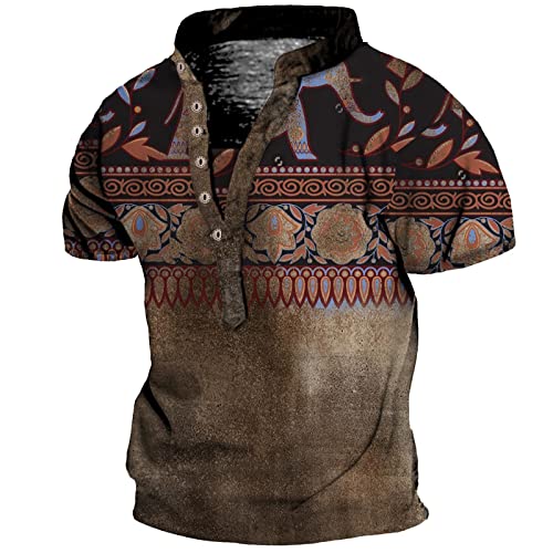 Mens 2023 Fashion O Neck Tops Loose Short Sleeve