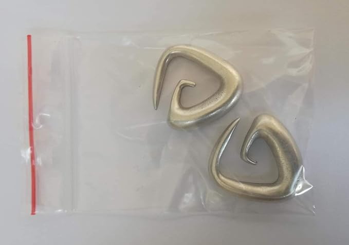 Pesos de oreja de pareja plateados plata para lóbulos estirados ...