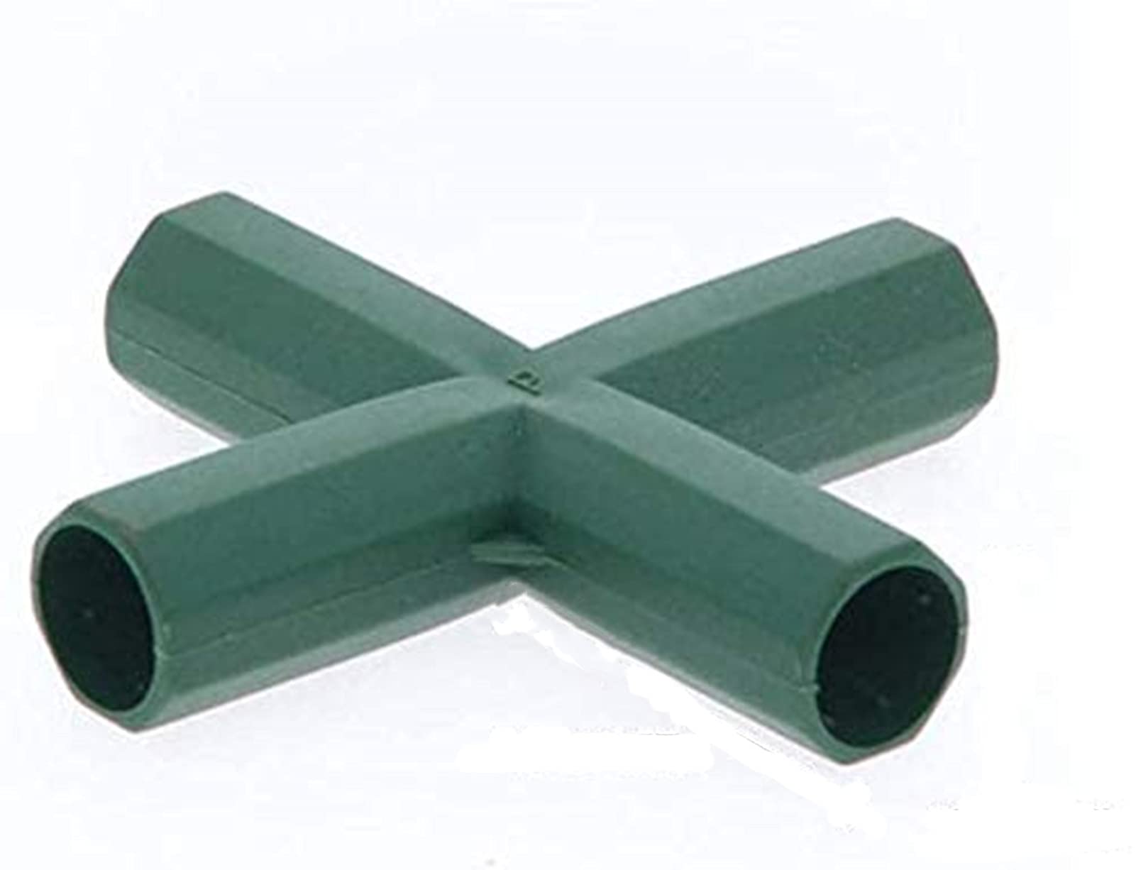 15 Pieces 16MM Greenhouse Frame Connectors Plastic Coated Canes Connector PVC Fitting Stable Support Gardening Building Fruit Supports Cages Netting Frames Fencing Cane Rods Stakes Connectors 4 Way