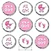 It's a Girl Baby Shower Kisses Candy Stickers, Pink Chocolate Drops Labels - 180 Count
