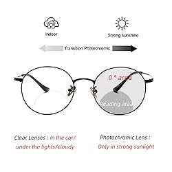 Fashion Round Bifocal Reading Glasses Men Sun