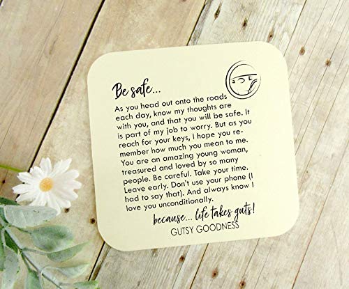 Drive Careful Be Safe Know You Are Loved Keychain New Driver Gift For Girl Keychain Sweet 16 White Tassel Car Charm