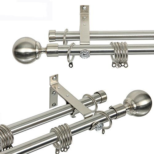 Continental Iron Curtain Rod Round Mute Rome Bar Single Pole