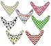 Baby Bandana Bib Cute and Funny bibs with snaps - 7 pack set premium unisex gift for Drooling, Teething and Dribble bibs and burp cloths, soft cotton and absorbent burpy for boys and girls fox