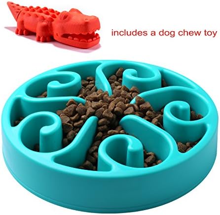 WONTECHMI Dog Bowl, Dog Chew Toy, Slow Feed Dog Bowl, Fun Feeder Bloat Stop Dog Bowls, Maze Bowl Interactive, Non Skid Design, Cat Food Water Bowl,Father's Day Gift