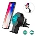 Wireless Car Charger Iphone X, Auckly Qi Fast Wireless Car Charger Air Vent Car Mount and Suction Cup Mount for Samsung Galaxy S8 Plus S8 S7 S7 Edge Note 5, Standard Charger for IPhone 8/ 8 Plus