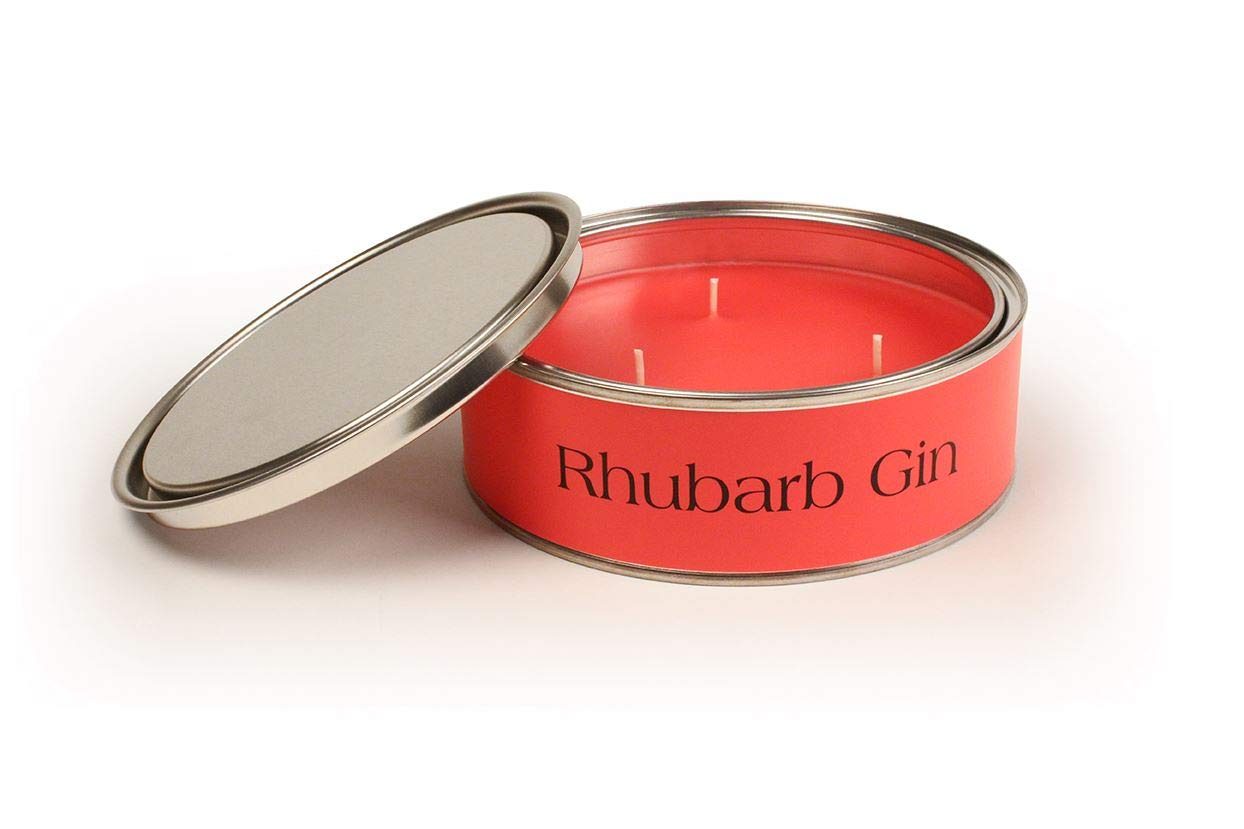 Pintail Candles Large 3 Wick Scented Candle Tin - Rhubarb Gin