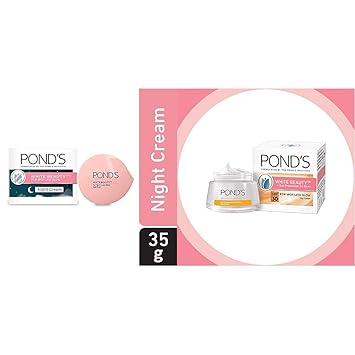 POND'S White Beauty Night Cream, 35 g & POND'S White Beauty Sun Protection SPF 30 Day Cream, 50 g