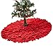 Lalent Christmas Tree Skirt, 48 Inches Red Black Buffalo Check and Burlap 6 Layers Ruffled Xmas Tree Skirt Gifts for Party Holiday Christmas Decorations (Red/Black)