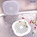 Bealife Shower Drain Hair Catcher Buthtub Silicone Drain Protector, Hair Stopper Shower Drain Cover with Sucker, Hair Trap Sink Strainer for Bathroom and Kitchen.(Grey/White)