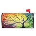 Colorful Rainbow Tree of Life Branch Mailbox Covers Standard Size Abstract Tree of Life Summer Spring Autumn Winter Magnetic Mail Cover Letter Post Box 21