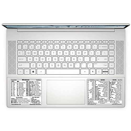 SYNERLOGIC (10 Sets) Windows + Word/Excel (for Windows) Quick Reference Shortcut Guide Stickers, No-Residue Vinyl (White/Large/Combo/10sets)