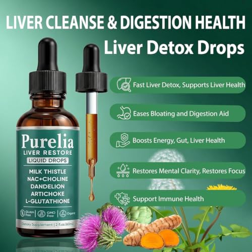 Purelia Liver Restore Liquid – Plant-Based Formula, Supports Daily Digestive Wellness (1PCS)