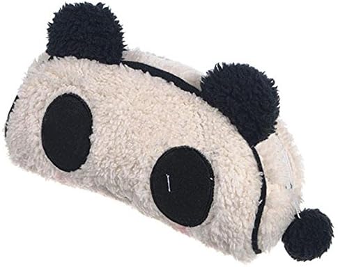 Honghong Panda Shape Soft Plush Zipper Pencil Holder Bag Pen Cosmetic Makeup Pocket Pouch Gift