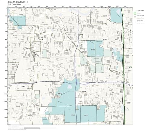 Map Of South Holland Illinois Zip Code Wall Map Of South Holland, Il Zip Code Map Laminated: Amazon.com:  Books