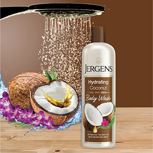 Jergens Hydrating Coconut Body Wash, Daily Moisturizing Skin Cleanser