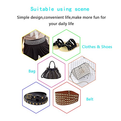 300 Sets 3 Sizes Leather Rivets LANMOK Double Cap Rivet Buttons Press Studs with Pliers and 3 Pieces Fixing Set Tools for Rivets Replacement DIY Craft Repairing Decoration - Thumbnail 2