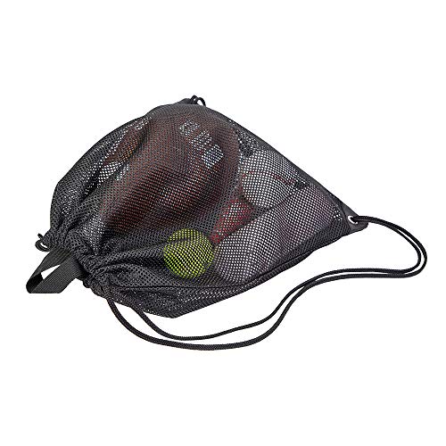 Heavy Duty Mesh Drawstring Bag, Sport Equipment Storage Bag for Beach, Swimming