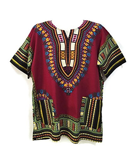 Vipada's Dashiki Shirt African Top Men's Dashiki (Brown)