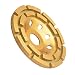 Gunpla 4-1/2-Inch Double-Row Diamond-Cup Grinding-Wheel for Concrete, Granite,Stone, Marble