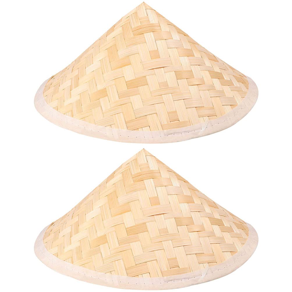 buy-heallily-chinese-bamboo-hat-2pcs-traditional-oriental-straw-cone