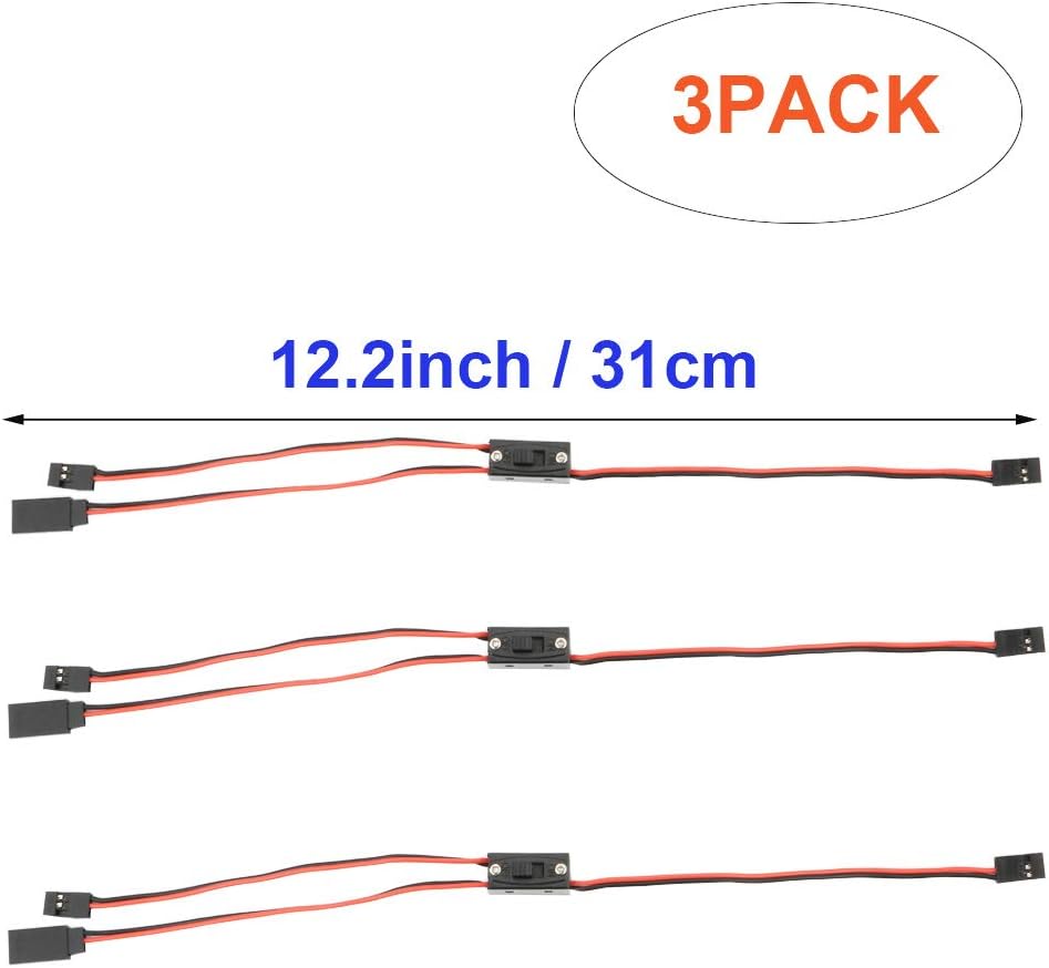 GTIWUNG 3 Pcs Futaba Style 3 Way On/Off Switchs, RC/JR On Off Switchs ...