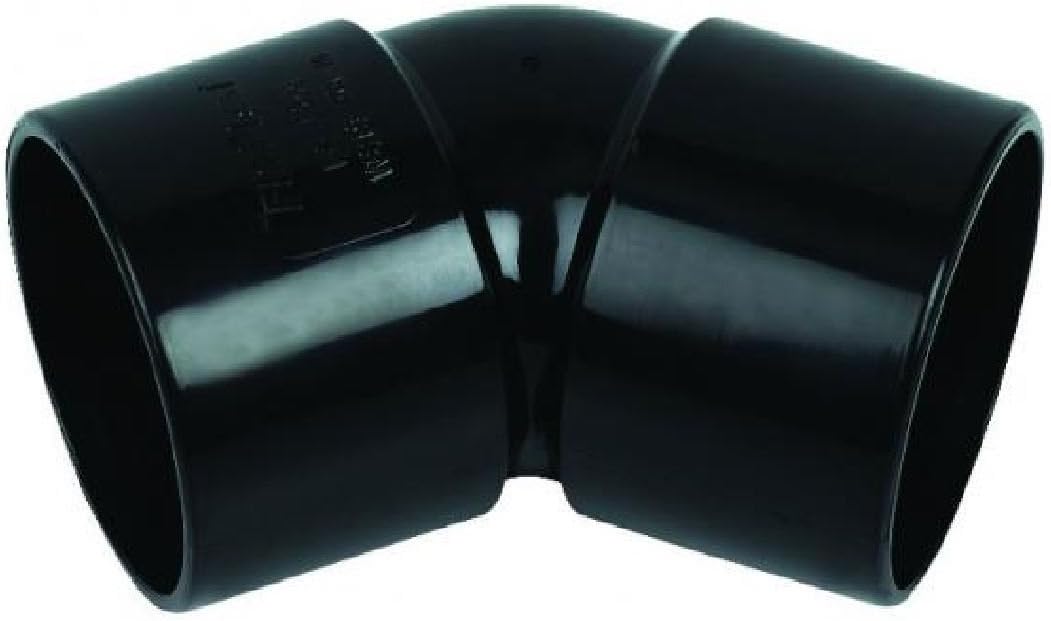 40mm (43mm) Black Solvent Waste Pipe 135 Degree Bend - Bag of 5