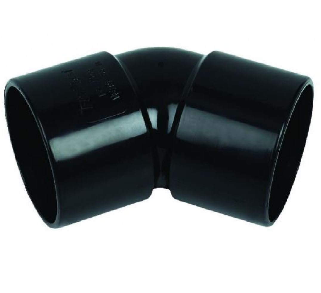 40mm (43mm) Black Solvent Waste Pipe 135 Degree Bend - Bag of 5