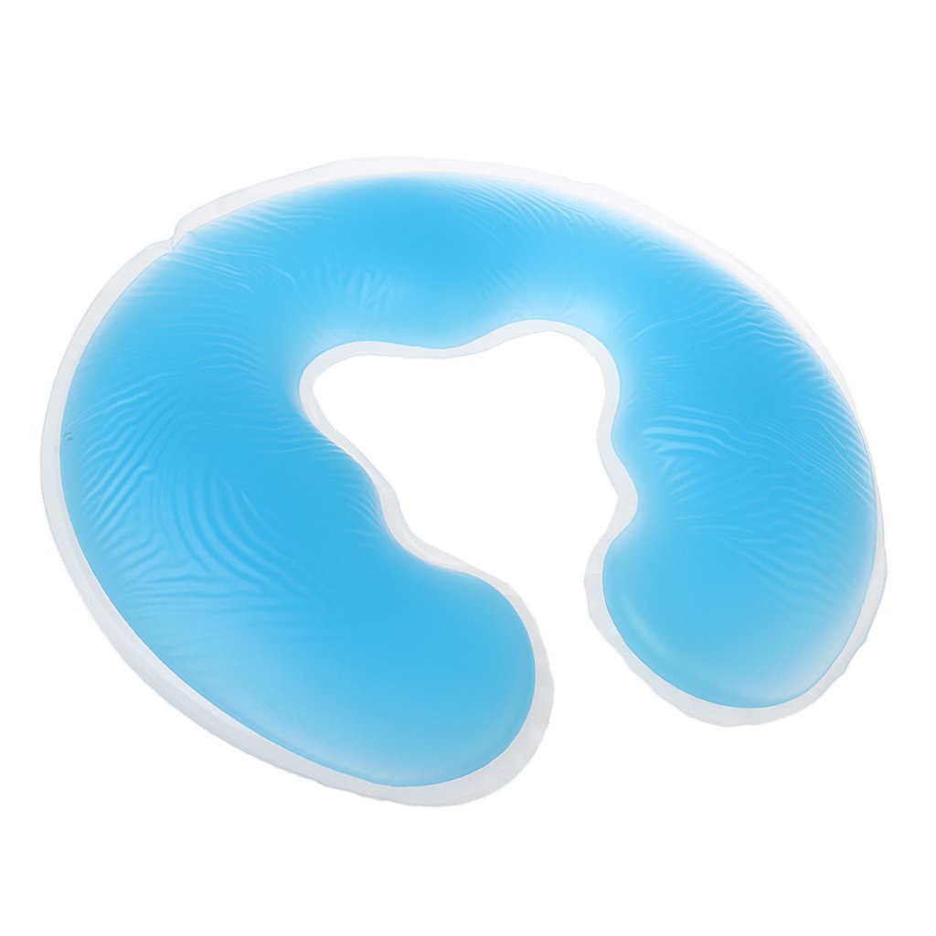 Homyl Silicone Spa U Shape Pillow Face Rest Body Massage Cradle Hole Cover Cushion - Blue : Beauty