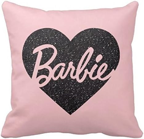 Damuyas Black Barbie Girl Pillow Case Decorative Throw Pillowcase Cushion Cover Decor (2#)