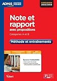 Note et rapport avec propositions - Méthode et entraînement (Admis fonction pub entraine) (French Edition) by 