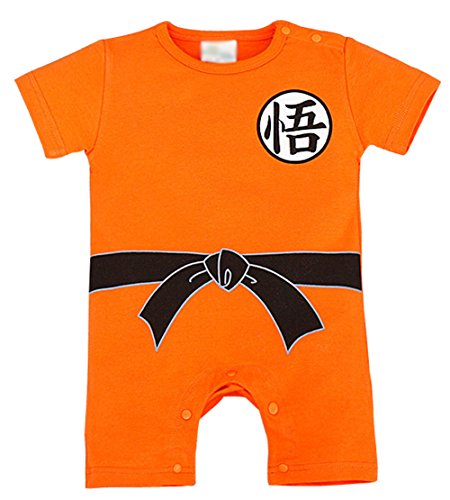 Wind Girl Baby Boys' Dragon Ball Z Goku Son Short Sleeve Romper Costume