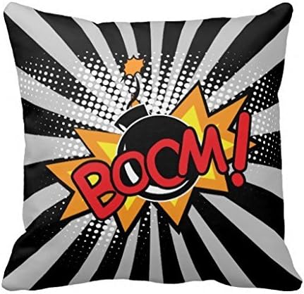 WNSBDjE Boom Comic Book Throw Pillow Case