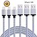 iPhone Charger, Eashion 3Pack 10FT Nylon Braided Lightning Cable - Premium 8 Pin iPhone Charging Cord Compatible with iPhone 7,7 Plus,6s,6s Plus,6,6 Plus,5,5S,5C,SE,iPad,iPod (Gray&White)