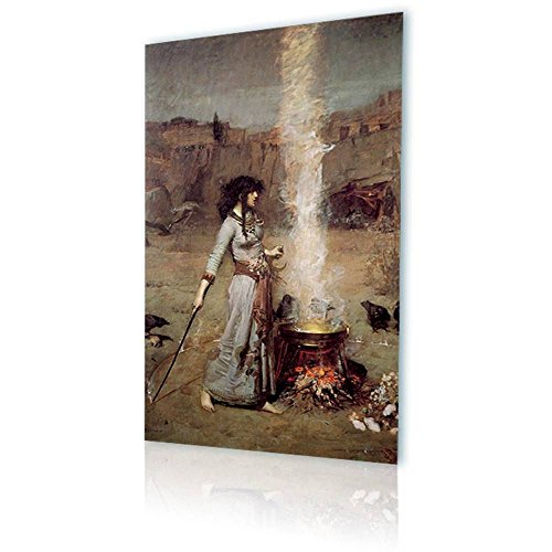 Alonline Art - The Magic Circle Waterhouse PRINT On CANVAS (Synthetic, UNFRAMED Unmounted) 12