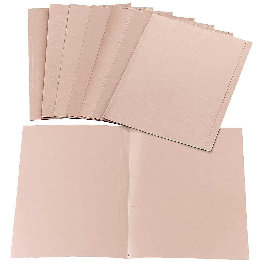 Q-Connect Kraft Square Cut Folder 170gsm Foolscap Buff (Pack of 100),Brown
