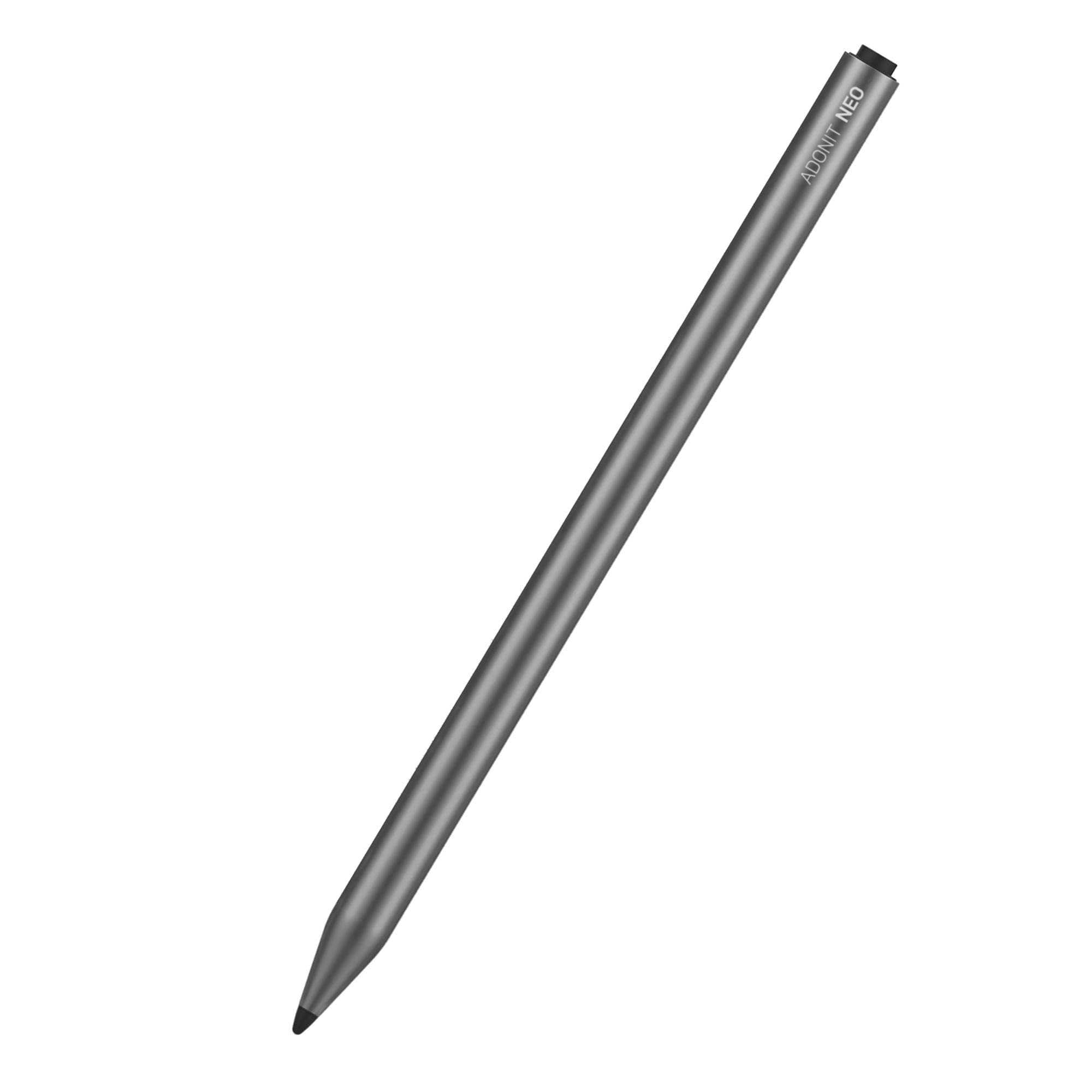 Adonit Neo Magnetically Attachable Stylus Pen for iPad with Palm Rejection & Active Digital Pencil - Compatible with Multiple iPad Models - Space Gray