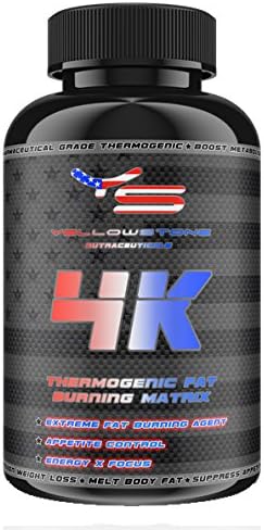 Yellowstone Nutraceuticals 4k Fat Burner, Thermogenic Weight Loss Enhancement Supplement (60 Count)