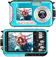 Waterproof Digital Camera Underwater Camera Full HD 2.7K 48 MP Video Recorder Selfie Dual Screens 16X Digital 