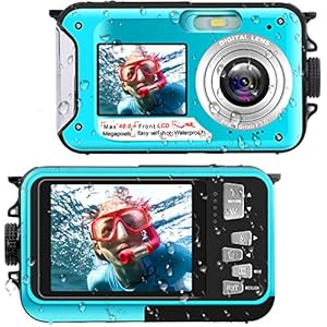 Waterproof Digital Camera Underwater Camera Full HD 2.7K 48 MP Video Recorder Selfie Dual Screens 16X Digital Zoom…