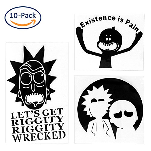 Car Window Vinyl Stickers Decal, Tearcam Cartoon Decorative Banner Stickers for Car, Glass, Wall, Van, SUV, Skateboard, Window, Laptop
