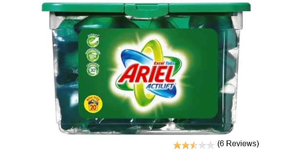 Pastillas de detergente Ariel biológicas para lavadora, 12 lavados ...