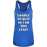 WINGZOO Workout Tank Tops for Women-Womens Unable to Quit Funny Saying Fitness Gym Racerback Sleeveless Shirts