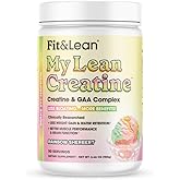 Fit & Lean Creatine for Women, My Lean Creatine Powder Complex with GAA, Muscle Performance, Cognitive Function and Less Bloating, Reduced Water Retention (6.46 Ounce (Pack of 1), Rainbow Sherbert)