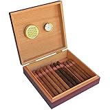 Cherry Finish Spanish Cedar Humidor with Embedded Magnetic Seal