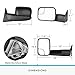 YITAMOTOR Towing Mirrors for Dodge Ram, Power Heated Manual Flip Up Tow Mirrors Pair Set, for 1998-2001 Dodge Ram 1500, 1998-2002 Dodge Ram 2500 3500 (Support Brackets Included)