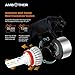 AMBOTHER H8 H9 H11 Led Headlight Bulbs Car Replacement Kit, 72W 7600LM 6500K Xenon White CSP Chips/Internal Driver Free 2X Car Dust Covers