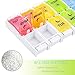 Daily Pill Organizer - Detachable AM PM Pill Case,7 Day Push Button Open Box,Weekly Medicine Organizer,Twice A Day Vitamin Dispenser for Fish Oil Supplement