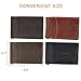 Rachiba Leather Bifold Wallet With Money Clip–Light-Brown Genuine Leather Wallet